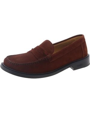 VINNY'S Yardee Padded Insole Leather Loafers - Brown