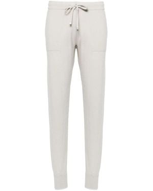 Eleventy Relaxed Knit Tipping Wool-Blend Pants - Gray