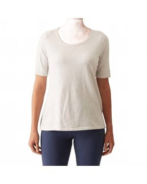 cut-loose Elbow Sleeve Tee - White