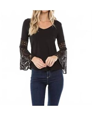 VAVA Eyewear Kinsey Bell Sleeve Top - Black