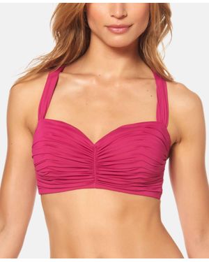 Bleu Rod Beattie Shirred Underwire Bikini Top - Pink