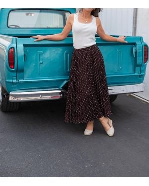 Skies Are Blue Milly Polka Dot Skirt - Blue