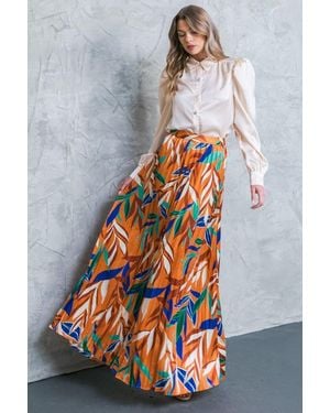 TRUEDAMES Feels Like Fall Woven Maxi Skirt - Gray
