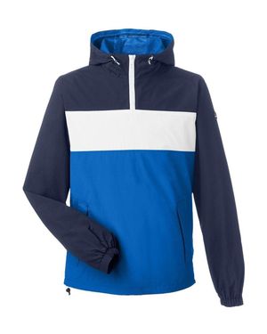 Nautica Windward Anorak Hooded Quarter-Zip Jacket - Blue