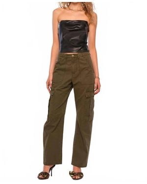 Heartloom Cyndi Faux Leather Bandeau Top - Brown