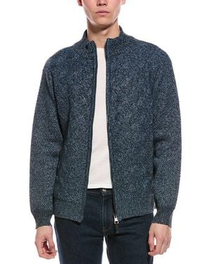 Point Zero Semi Fit Zip Mock Neck Sweater - Blue