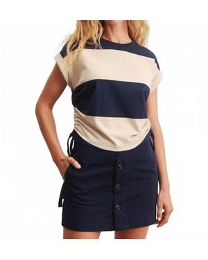 Sanctuary All Day Ruched Tee - Blue