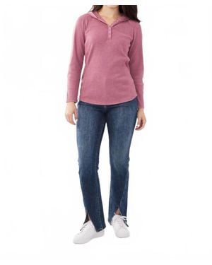 Fdj Front Slit Straight Leg Jeans - Pink