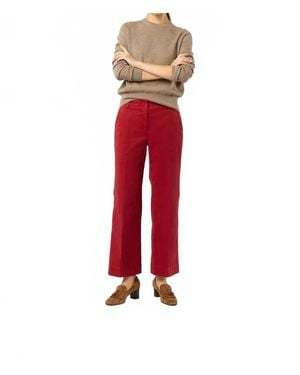 ANN MASHBURN Frankie Cropped Pant - Red