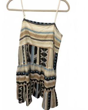Elan Aztec Print Mini Dress - White