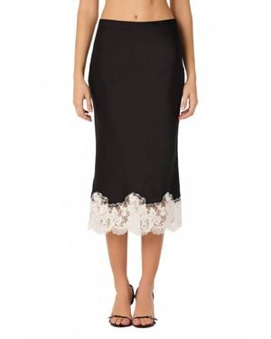 Astr Shantal Lace Midi Skirt - Black