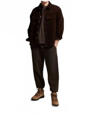 Asher Lorenzo Corduroy Shirt - Black