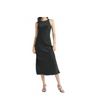 Fun 2 Fun Satin Maxi Dress - Black