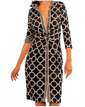 Gretchen Scott Twist Front Dress - Black