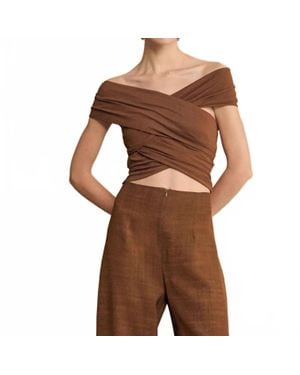 Cortana Canela Crop Top - Brown