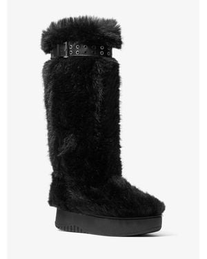 Michael Kors Starling Faux Fur Puffer Boot - Black