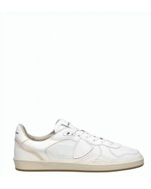 Philippe Model Pgal Low Leather Lace Up Sneakers - White