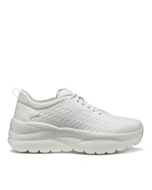 Geox Xtors Chunky Sole Leather Sneakers - Gray