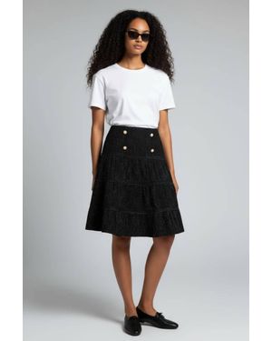 Esteem Couture Ny Simone Tiered Mini Skirt - Black