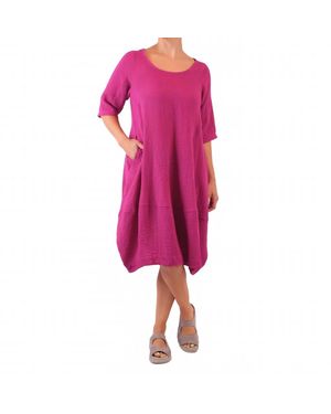 Gerties Tea Scoop Neck Midi Dress - Pink