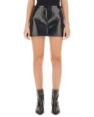 Courreges Mini Skirt With Structured Silhouette - Black