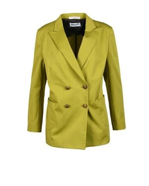 SAULINA Double-Breasted Jacket - Green