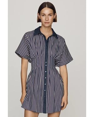 Exquise Tobie Mini Shirtdress - Blue