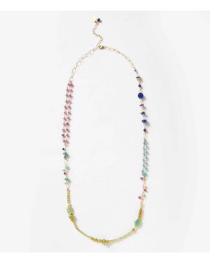 Anne Vaughan Aurora Gemstone Necklace - White