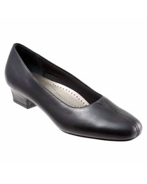 Trotters Doris Block Heel Pumps - Black