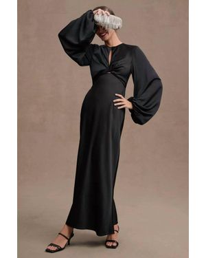 Significant Other Demi Backless Long Sleeve Dress - Black
