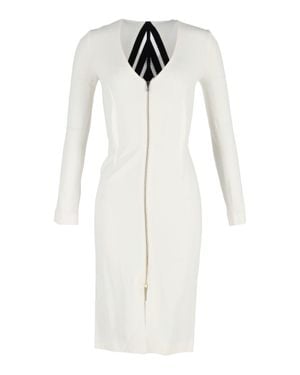 Roland Mouret Roland Mouret Front Zip Bodycon Dress - White