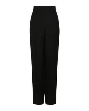 Ferragamo High-Waisted Wide-Leg Pants - Black
