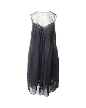 Simone Rocha Overlay Mesh Baby Doll Dress - Blue