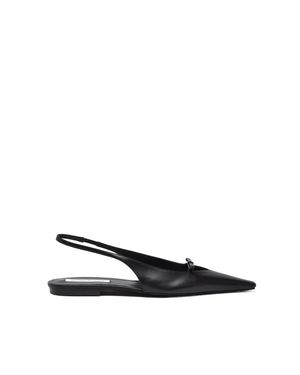 Victoria Beckham Leather Slingback Mules - White