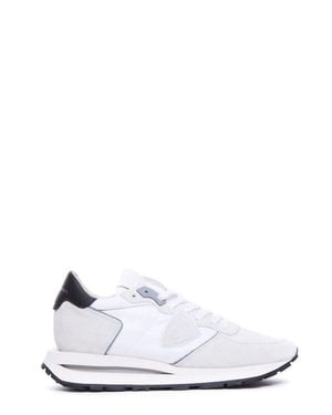 Philippe Model Low-Top Sneakers With Smooth And Textured Panels - White