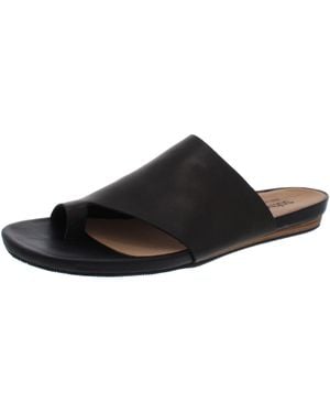 Softwalk Corsica Leather Slip On Thong Sandals - Black