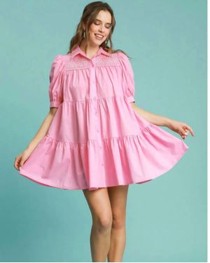 Umgee Petal Lane Lace Tiered Dress