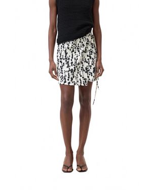 Closed Mini Wrap Skirt - Black