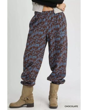 TRUEDAMES Scenic Print Casual Sweatpants - Blue