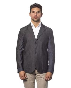 Verri Cotton Single Breasted Blazer - Gray