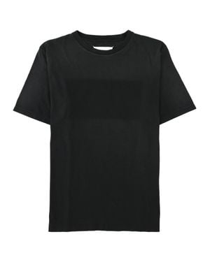 Maison Margiela Minimalistic Tonal Inserts Cotton T-Shirt - Black