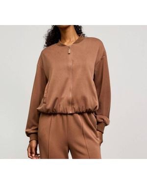 Skies Are Blue Murphy Scuba Jacket - Brown