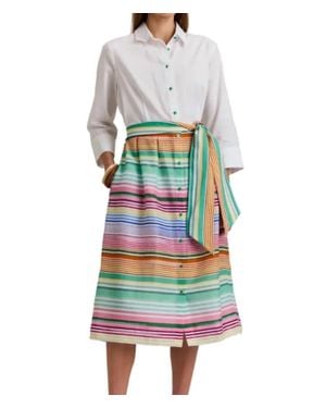 Hinson Wu Robin 3/4 Sleeve Linen Dress - White