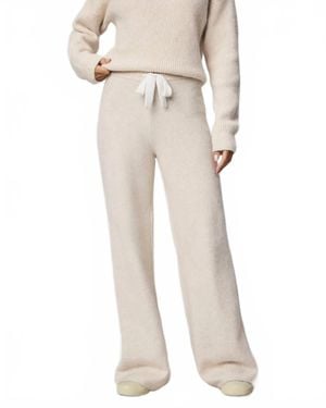 Splendid Stassi Satin Tie Sweater Pant - Natural