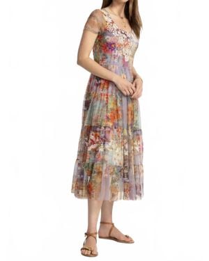 Johnny Was Yasmine Mesh Dress - Natural