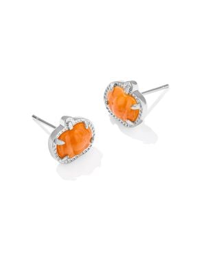 Kendra Scott Pumpkin Stud Earrings - Orange