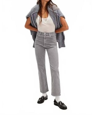 Rolla's Original High Rise Straight Cord Pants - Gray