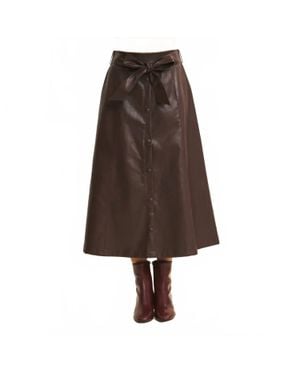 In February Liv Midi Skirt - Brown