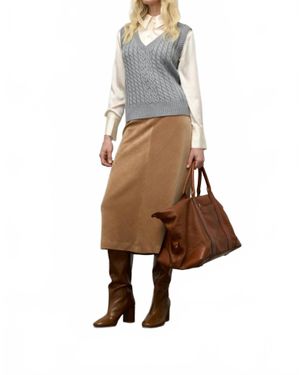 Iris Setlakwe Corduroy A-Line Skirt - Brown