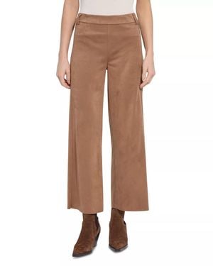 Lyssé Vionette Vegan Suede Wide Leg Trouser - Natural